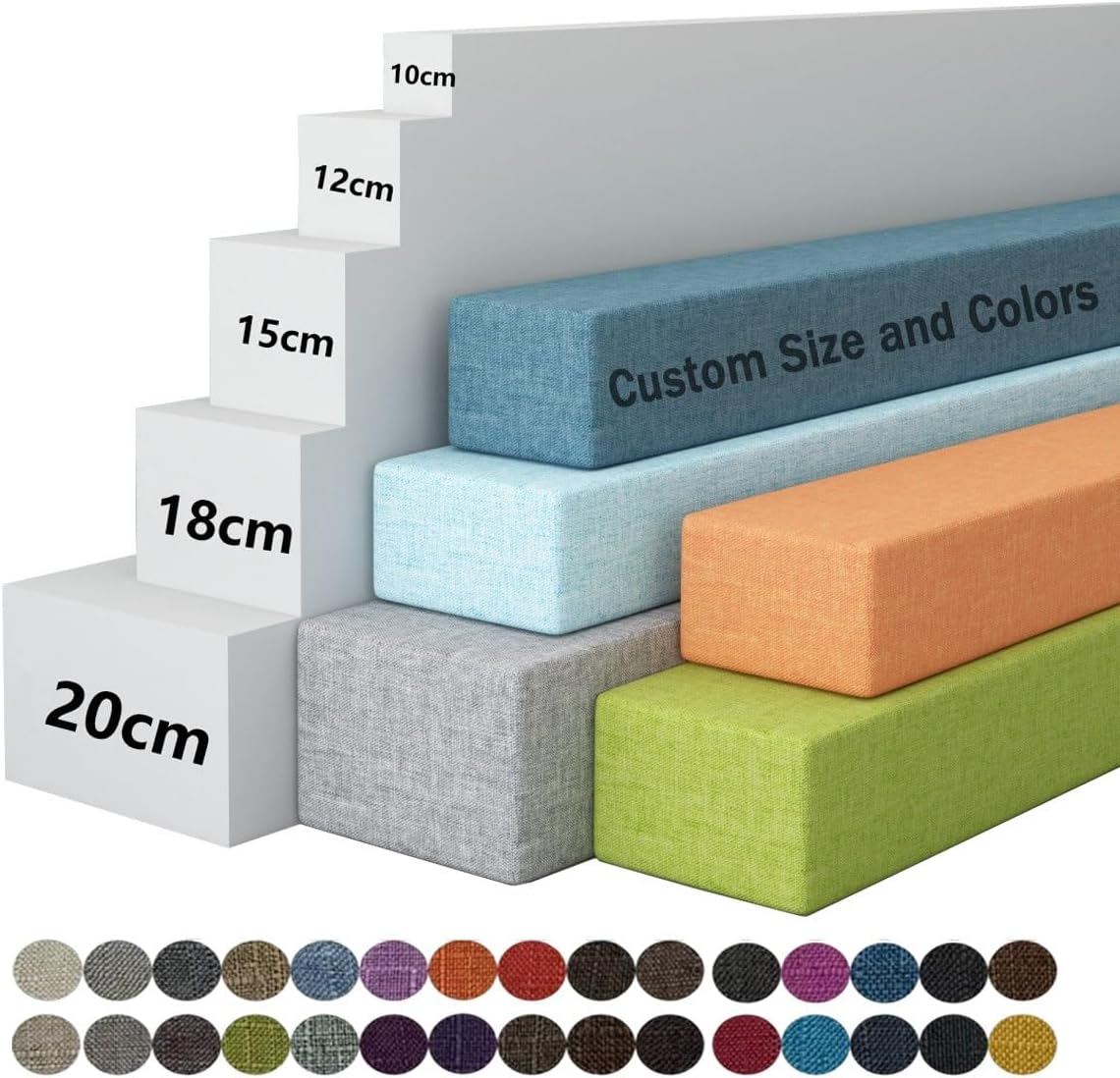 O·Lankeji Custom Size Bed Gap Filler, Bed Side Gap Filler, 50D