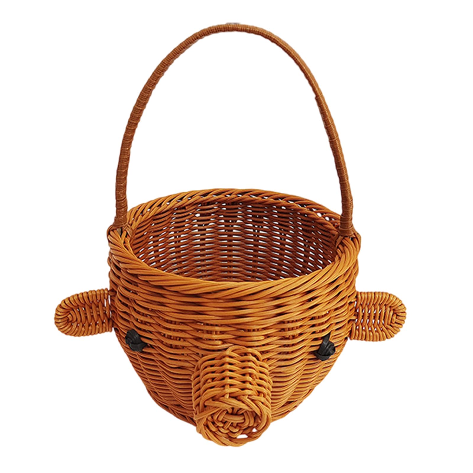 Panier en tissu cochon lavable pour servir le pain et les fruits
