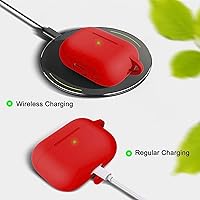 Vista 549 de Funda para AirPods Pro con kit de limpieza, funda de silicona suave para Apple AirPod Pro de 1ª/2ª generación, accesorios de funda AirPods Pro/Pro 2