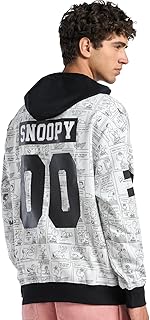 Bewakoof X Peanuts Snoopy Men's Fleece Oversized Fit Hoodies | Bewakoof Heavy Duty® 1.0 | Hoodie for Men Winter Wear Price In India
