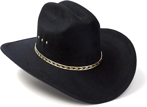 Miniatura 2 de Sombrero vaquero occidental de ala ancha de fieltro sintético Marrón