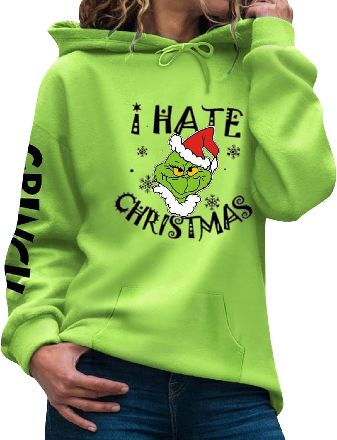 Angxiwan Grinch Hoodie Women Christmas Graphic Sweatshirt Funny Xmas Shirt  Casual Green Tops Long Sleeve Jumper Ladies Hooded Pullover : Amazon.co.uk:  Fashion