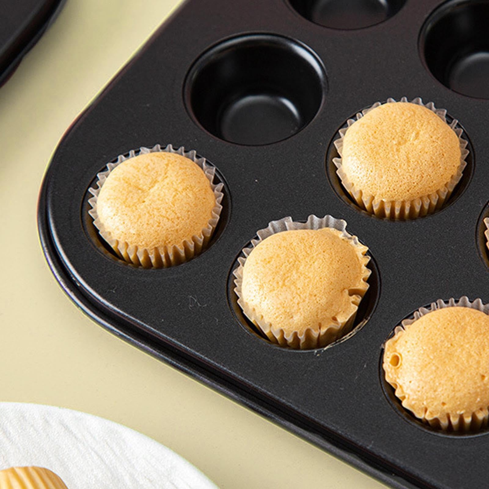 Lot de 2 Moule Mini Muffin Cupcakes, Rronds Caissette Muffins Papier