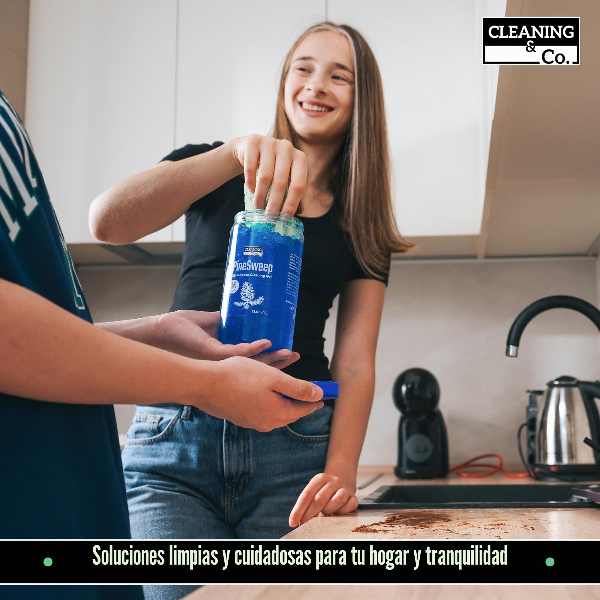 Gel de limpieza multiusos con aceite de pino, limpiador doméstico multiusos para baño, cocina, suelos, lavandería y más, 33.8 onzas líquidas