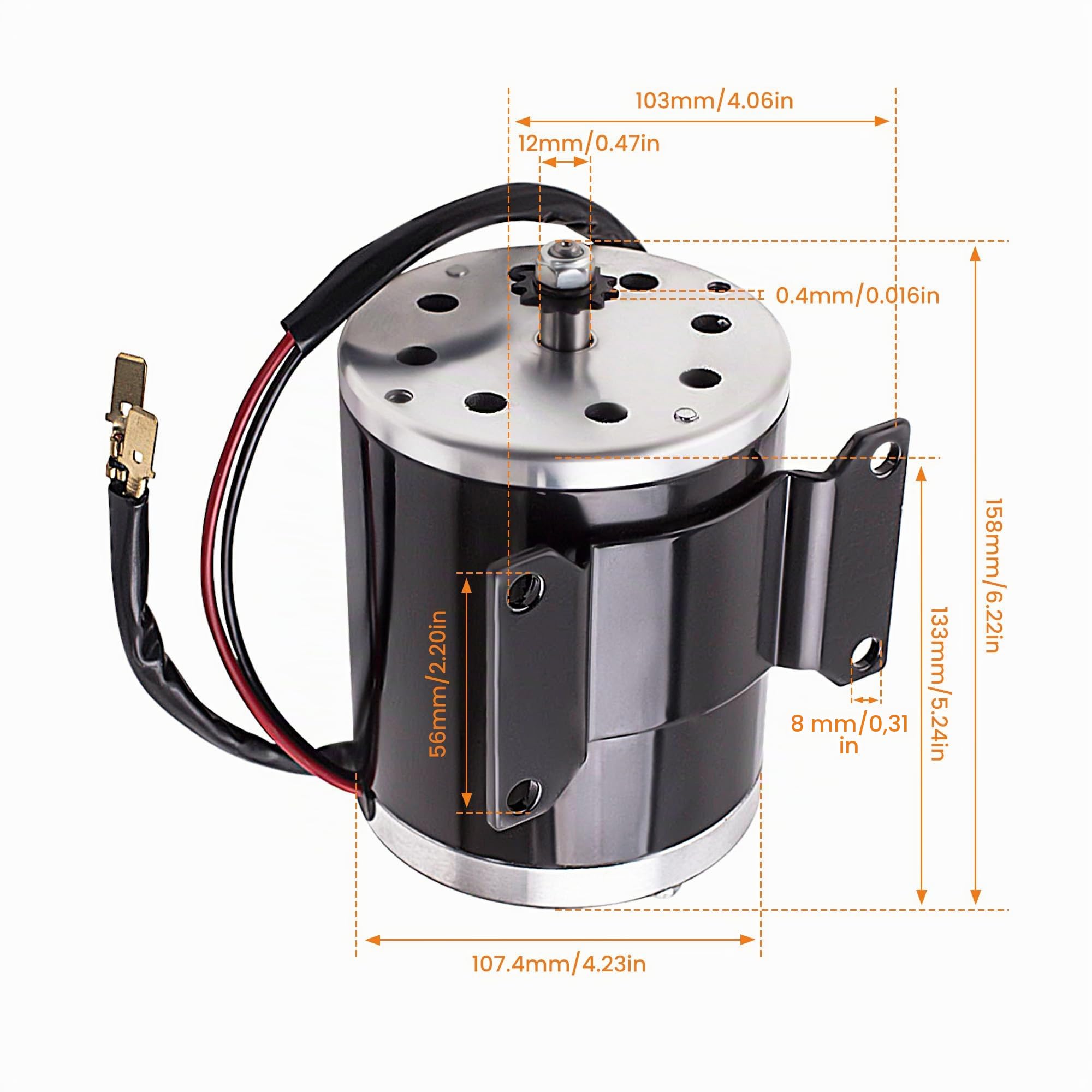 maXpeedingrods DC Motor E-Scooter Scooter Elettrico Motore con supporto Motore elettrico