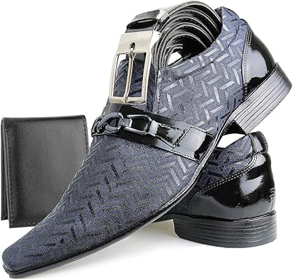 Kit Sapato Social Neway Masculino Azul + Cinto e Carteira | Amazon.com.br