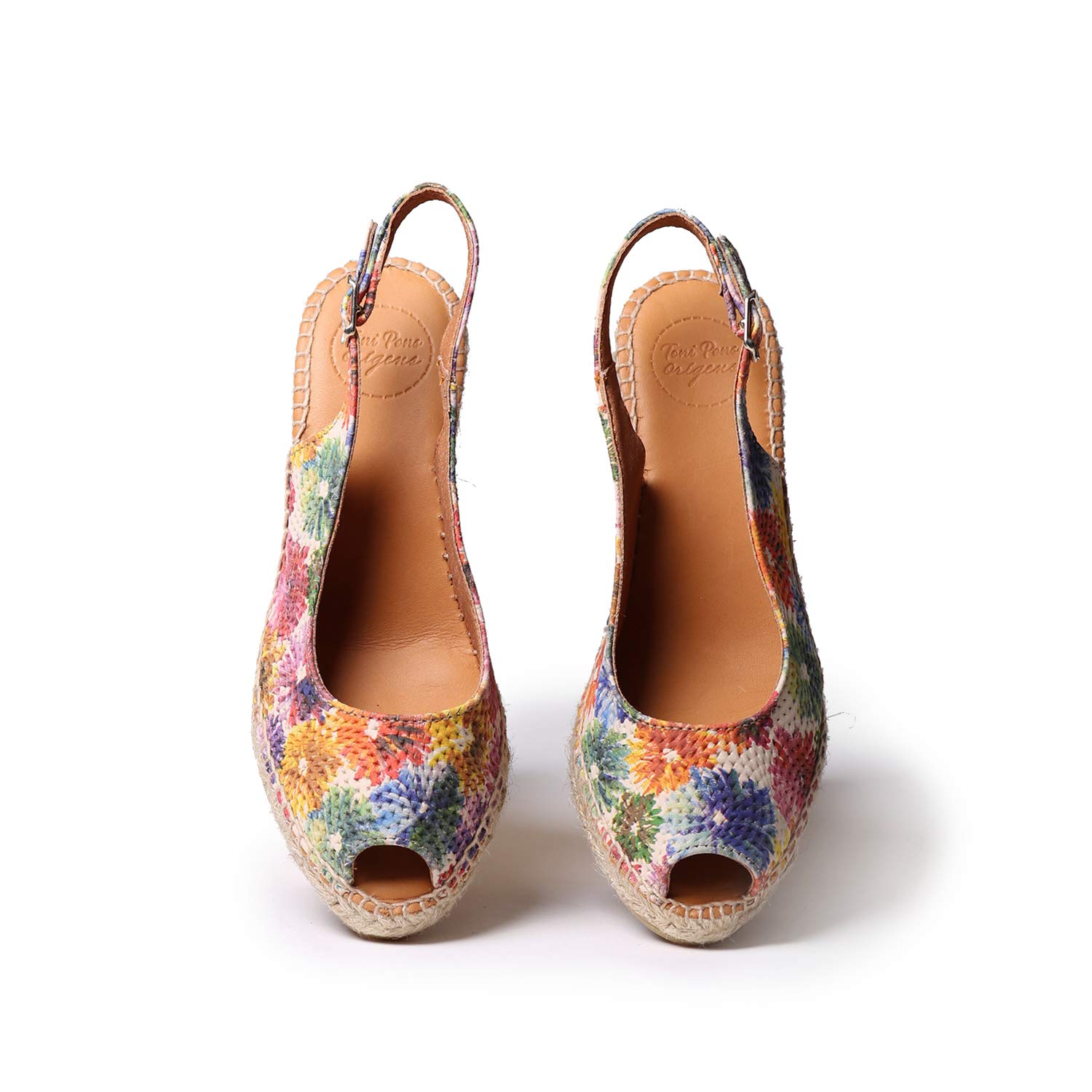 Toni Pons Carol-DM Keil-Espadrille im Peeptoe-Stil für Damen aus Leder.