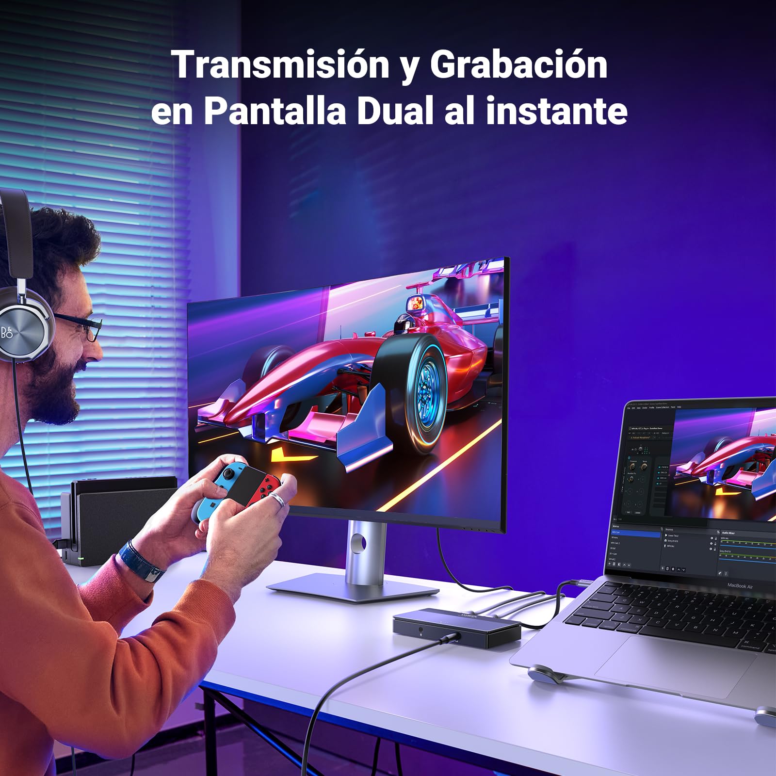 UGREEN Capturadora Vídeo HDMI USB C 1080P 60FPS Streaming 4K Grabación en Bucle Compatible con Switch PS5 PS4 Xbox TV Stick DSLR MacBook iPad Pro PC Teléfono