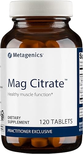Metagenics Mag Citrate - Citrato de magnesio - Suplemento de magnesio para una función muscular saludable  40 porciones