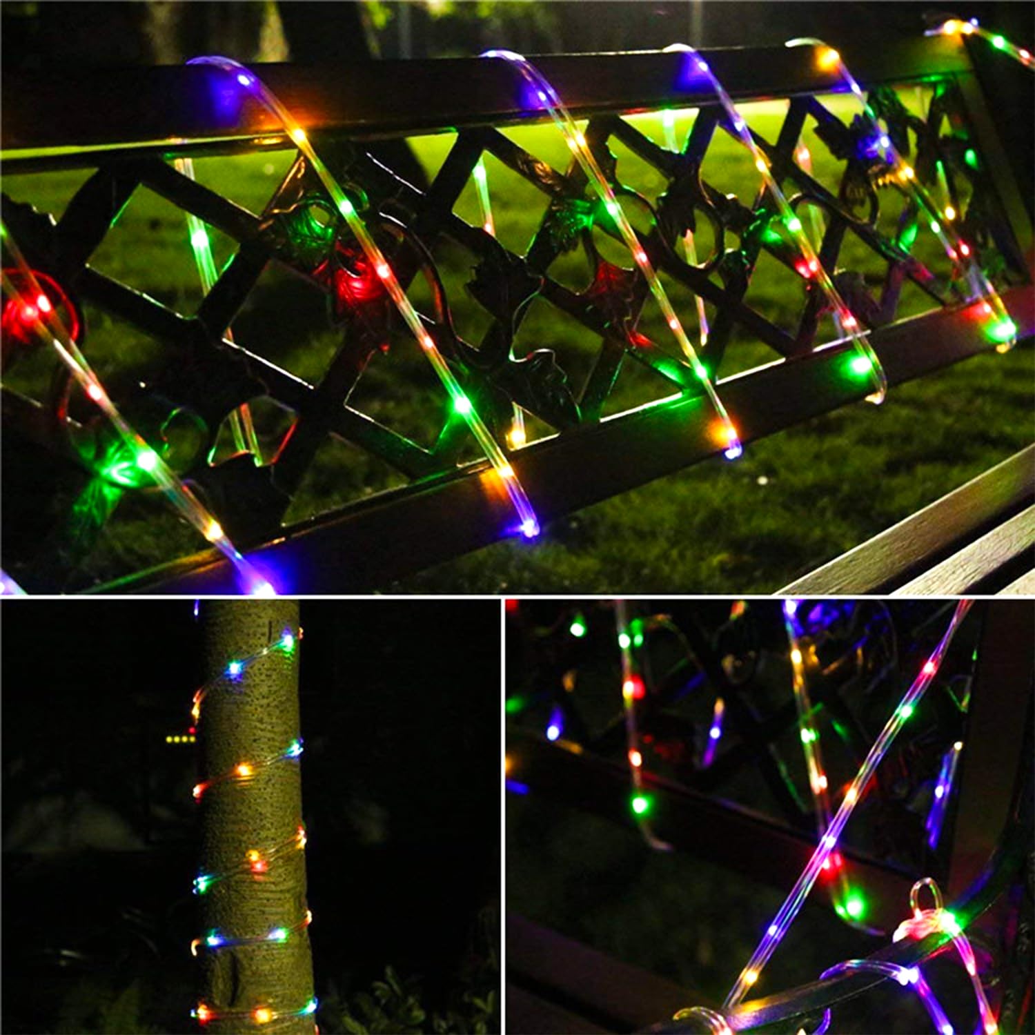 Led-lichtslang voor buiten, 20 m, IP20, blauw, 480 leds, zwart
