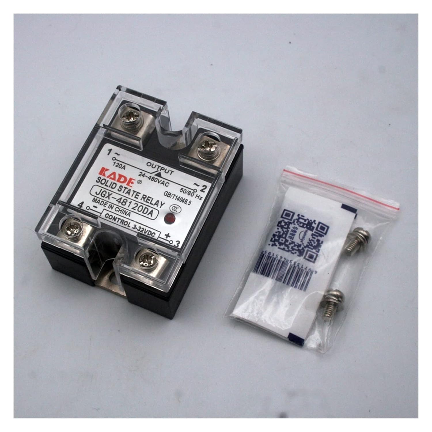 Jgx-120DA / 150DA DC Controlled AC SSR Single Phase Solid State Relay with Plastic dust Cover