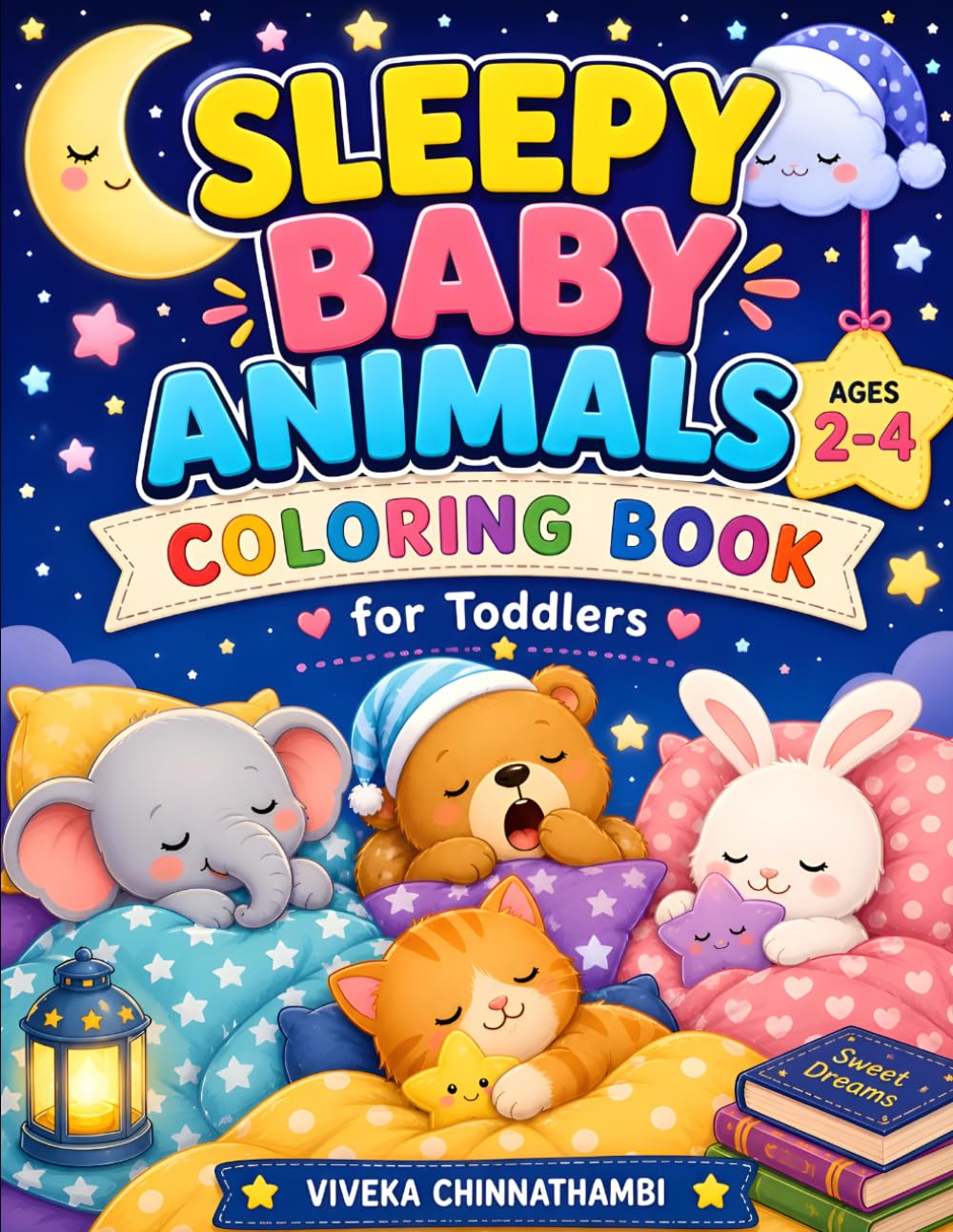 Sleepy Baby Animals Coloring Book for Toddlers Ages 2–4: “Easy and Fun Bedtime Coloring Pages for Calm, Relaxation and Early Learning” (Sleepy Animals Coloring Series)