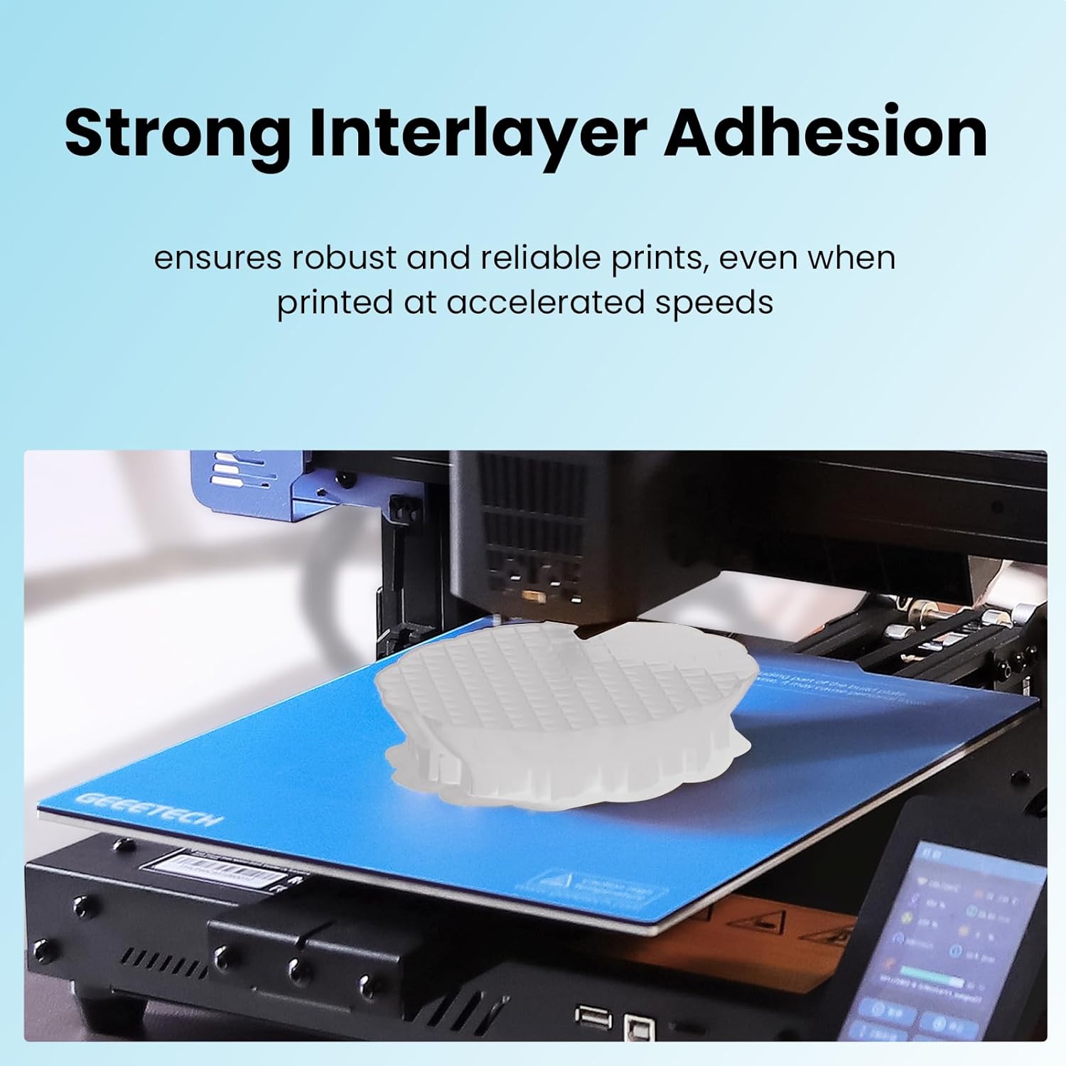 PLA Filament 1.75mm Clear 1KG Perfectly Wound Accuracy +/-0.02mm Transparent PLA Basic 3D Printer Filament