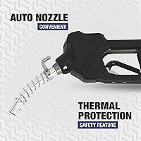 Vista 3 de Roughneck Bomba de transferencia de combustible de alta resistencia, 15 GPM, 120 voltios de CA, boquilla automática, compatible con gasolina
