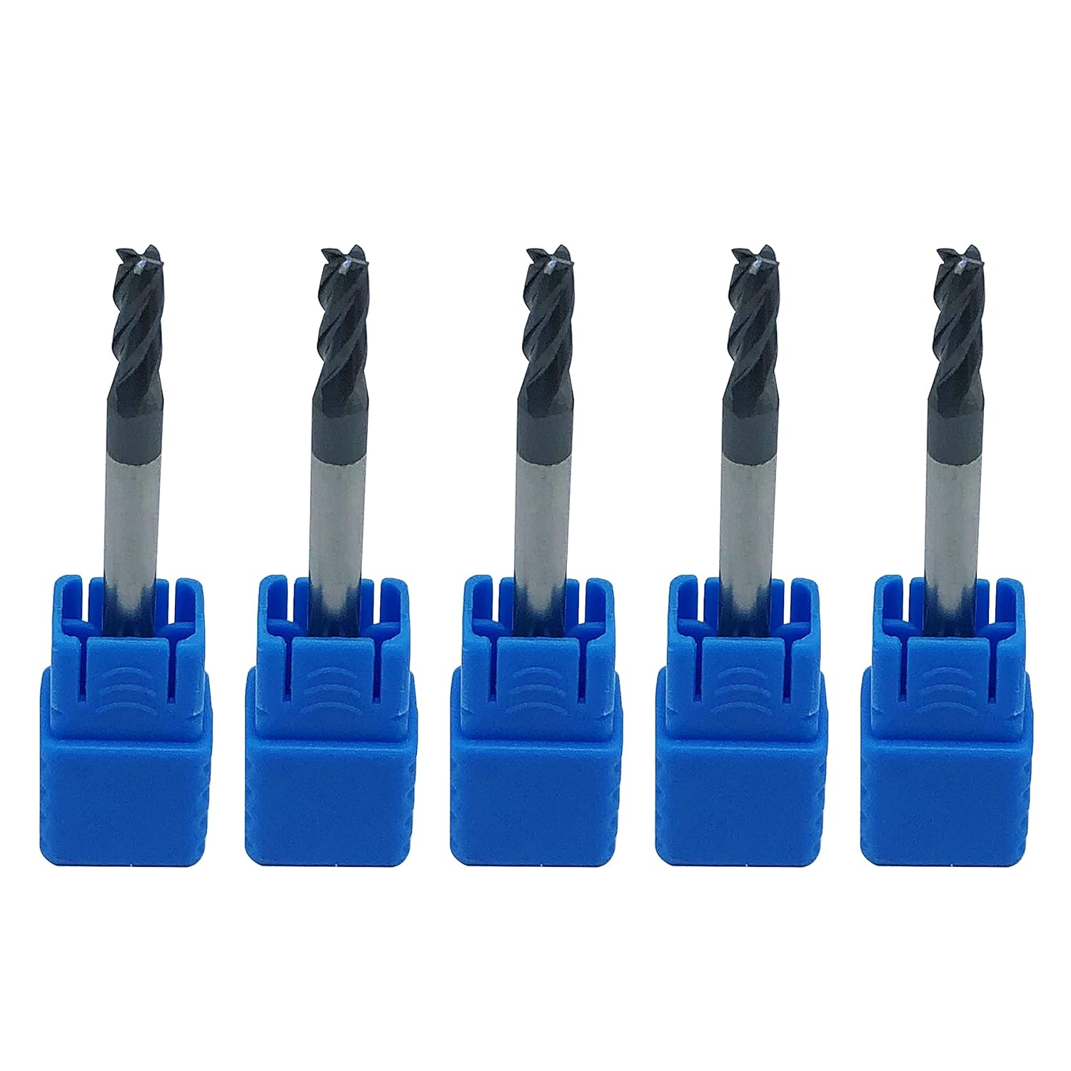 GBJ 5PCS D3.5×4×8×50-4F HRC45 3.5mm Carbide Square End Mill Ultrafine Particles Carbide End Mills for Alloy Steel Hardened Steels 4 Flute Straight End Mill Cutter (HRC45 D3.5x4x50-4F, 3.5mm)