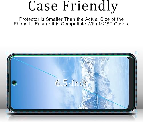 Miniatura 4 de KAREEN Paquete de 2 protectores de pantalla de vidrio templado diseñados para Motorola Moto G Play (2023), dureza 9H, fácil de instalar, compatible
