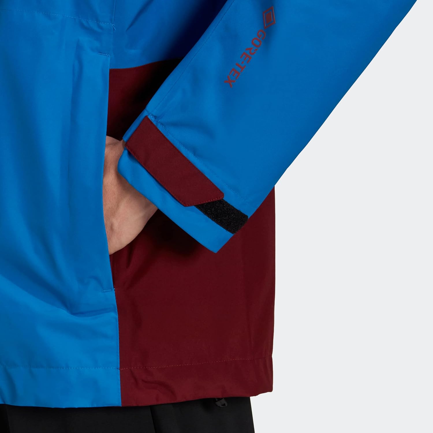 adidas Men's Goretex Paclite Outdoor Technical Rain Jacket, Shock Blue/Shadow Red - Image 10