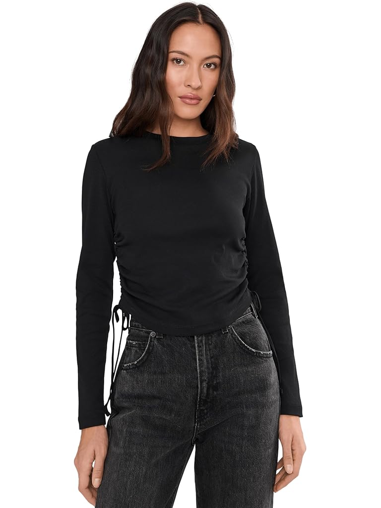 Black AllSaints Sonny Long Sleeve Tee