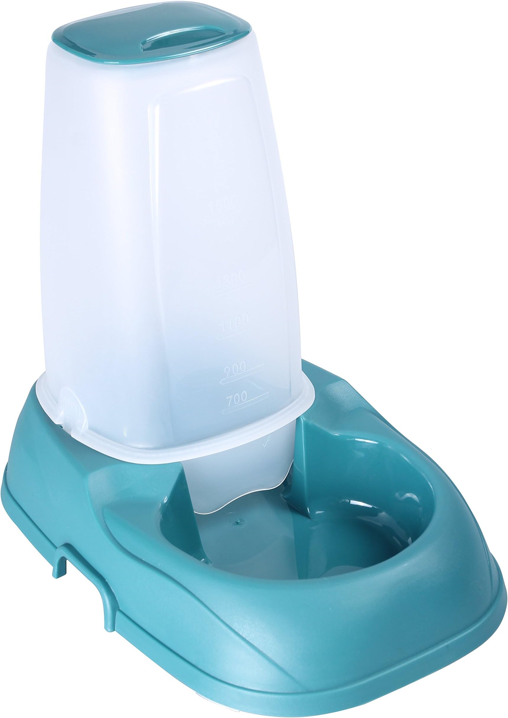 SatisPet Dog Pedestal-Style Automatic Feeder & Dispenser 3.3 lb - Cat Self Water & Food Bowl 52 fl oz(Dark Green)