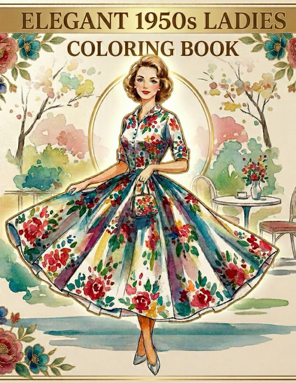 Elegant 1950s Ladies Coloring Book
