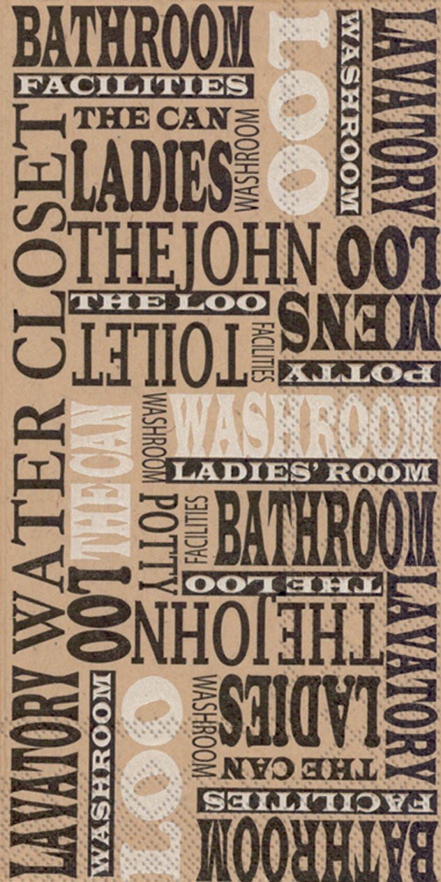 Ideal Home Range 16 Count Boston International 3-Ply Paper Guest Towel Napkins, Brown Paper Loo