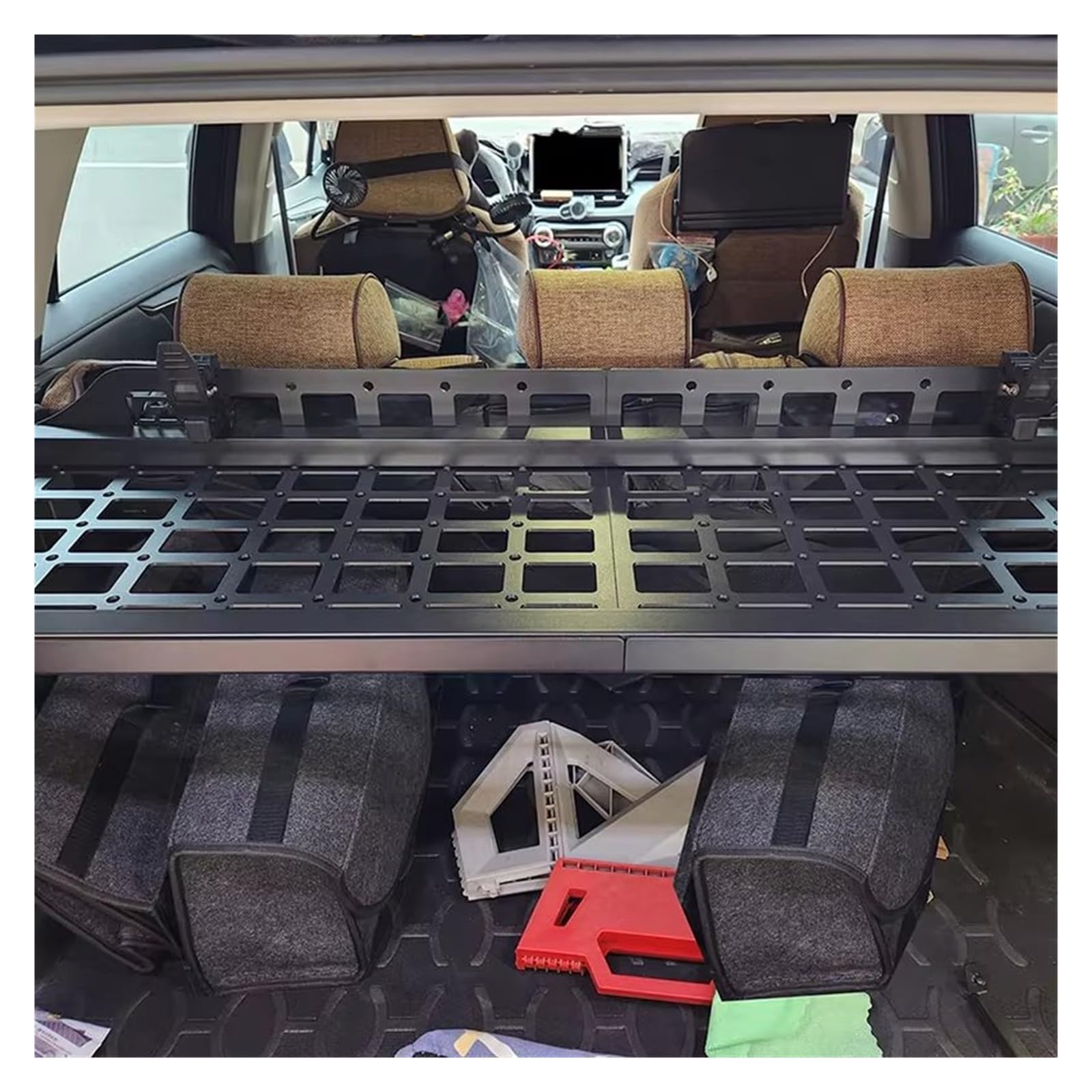 Coche Maletero Cubierta para Toyota para RAV4 2019-2024 Maletero Trasero Estantes Almacenamiento Equipaje Estante Organizador Cartel Colgar Panel Molle Carga Retráctil
