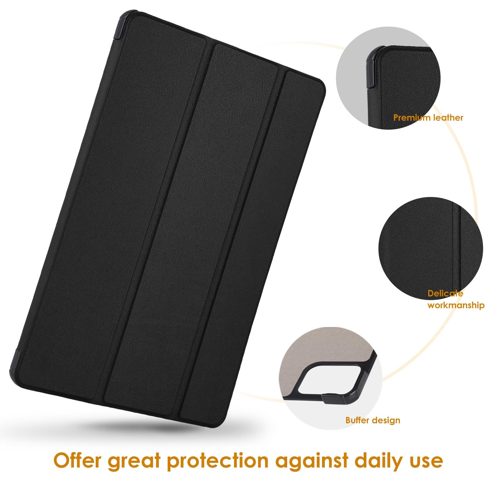 ProCase Smart Case For HONOR Pad X9 11.5", Slim Cover Stand Hard Shell Case For HONOR Pad X9 11.5 Inch –Black - View #5