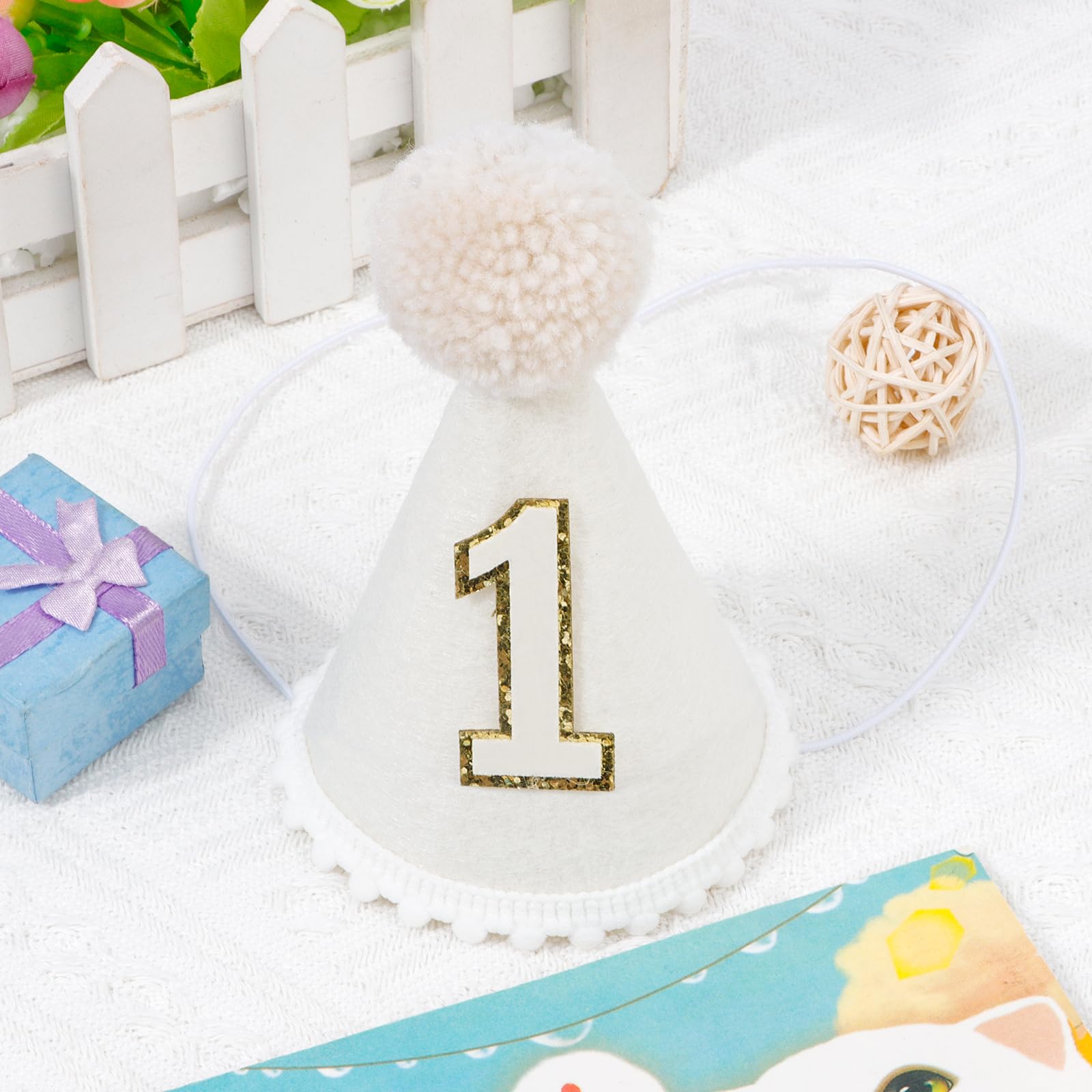 Vovii First Birthday Hat - Boy or Girl - One Year Old Birthday Crown for Party Decorations & Photo Props