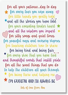 A gorgeous Personalised thank you poem from a child to a nursery, teacher, childminder etc print to say thank you to a Teacher or School, Present Gift Thank Leaving Quote