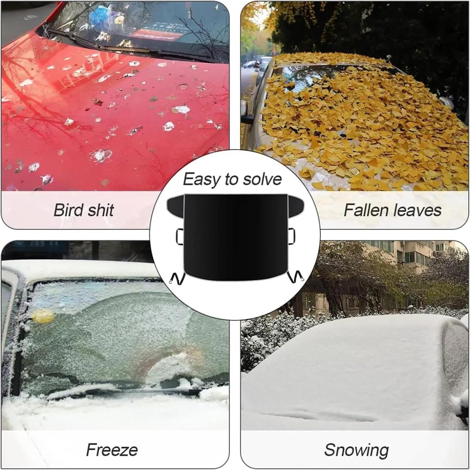 Parabrezza Paraneve Antivento Invernale E Parasole per La Rimozione del Ghiaccio Copinverno Ertura per Parabrezza Auto