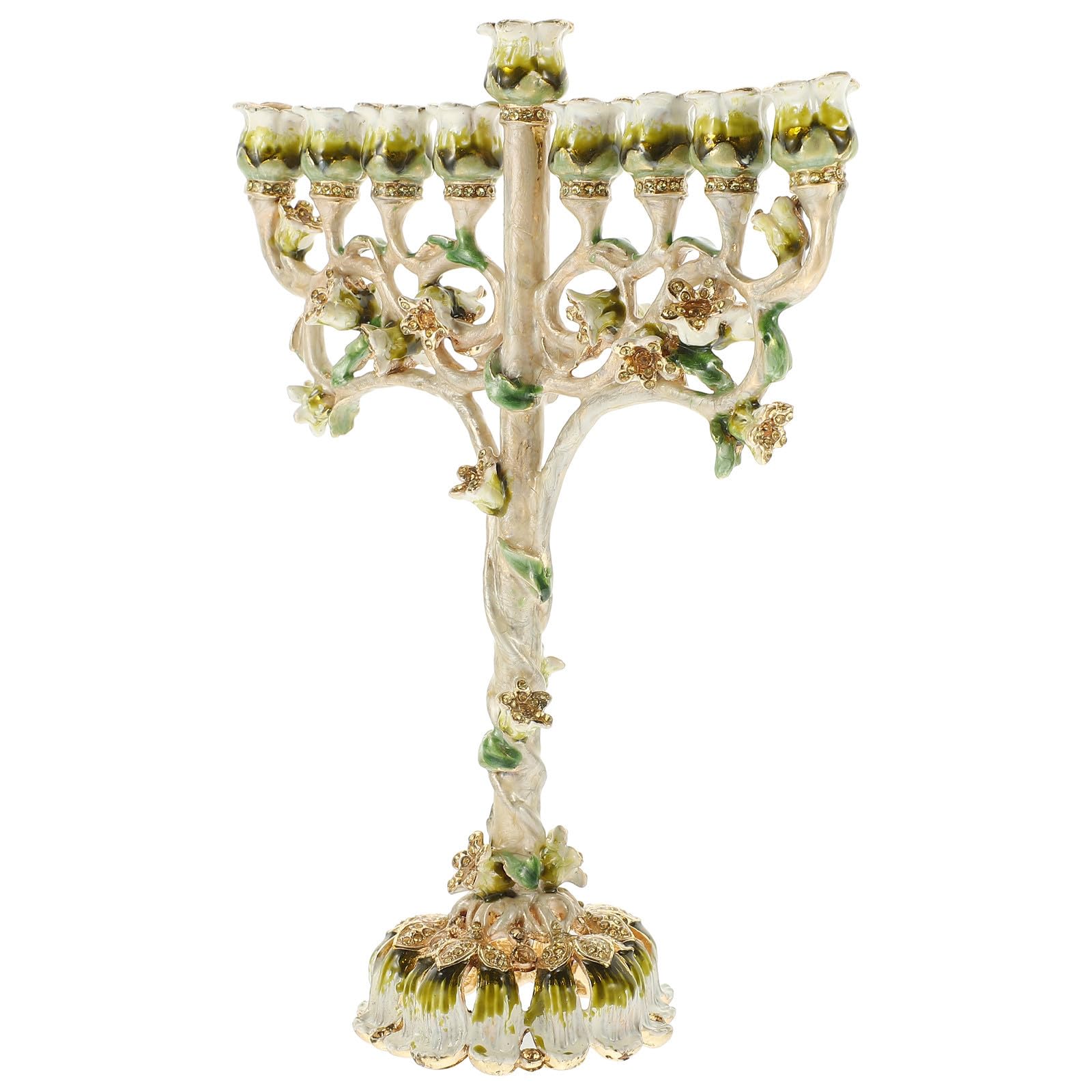 Candelabro a 9 Bracci in Lega, Portacandele Rituale Creativo