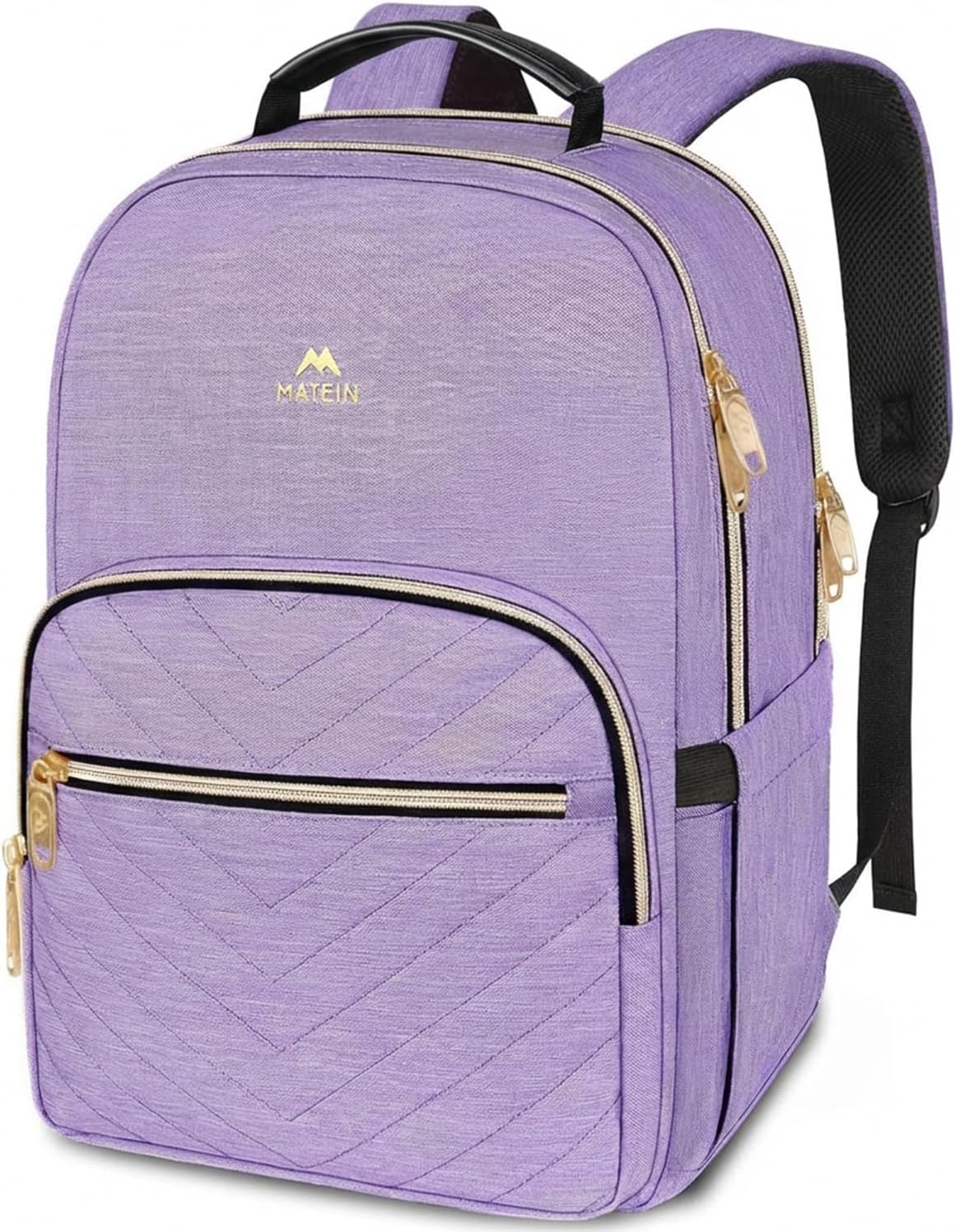 MATEIN Laptop Backpack for Women, Anti Theft 15.6 inch College School Bookbag for Girls, Water Resistant Stylish Travel Computer Work Backpack for Nurse, Light Purple