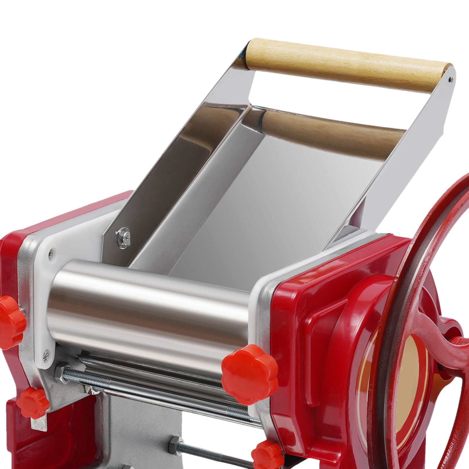 Nudelmaschine aus Edelstahl, Pasta Maker für Frische Nudeln, Küchenhelfer mit Zubehör für Haushalt & Küche, Rot