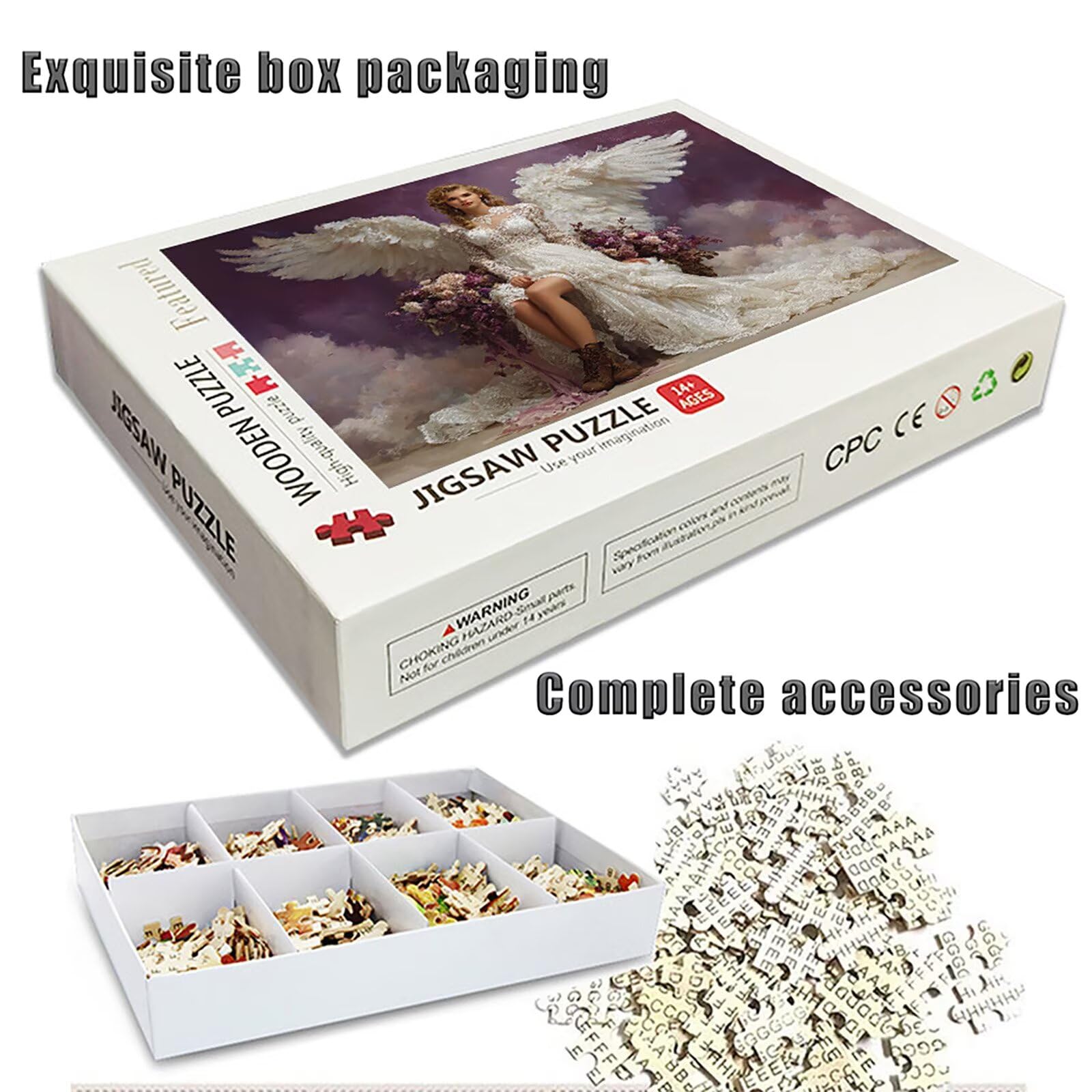 Puzzle Arte con Scatola Flower, Ala Puzzle Legno 5000 Pezzi Adulti 156x105cm, DIY Classici Gioco, Attività di Intrattenimento ad Alta Difficoltà, Jigsaw Per Tutta La Famiglia, Regalo Donna, 1-5459