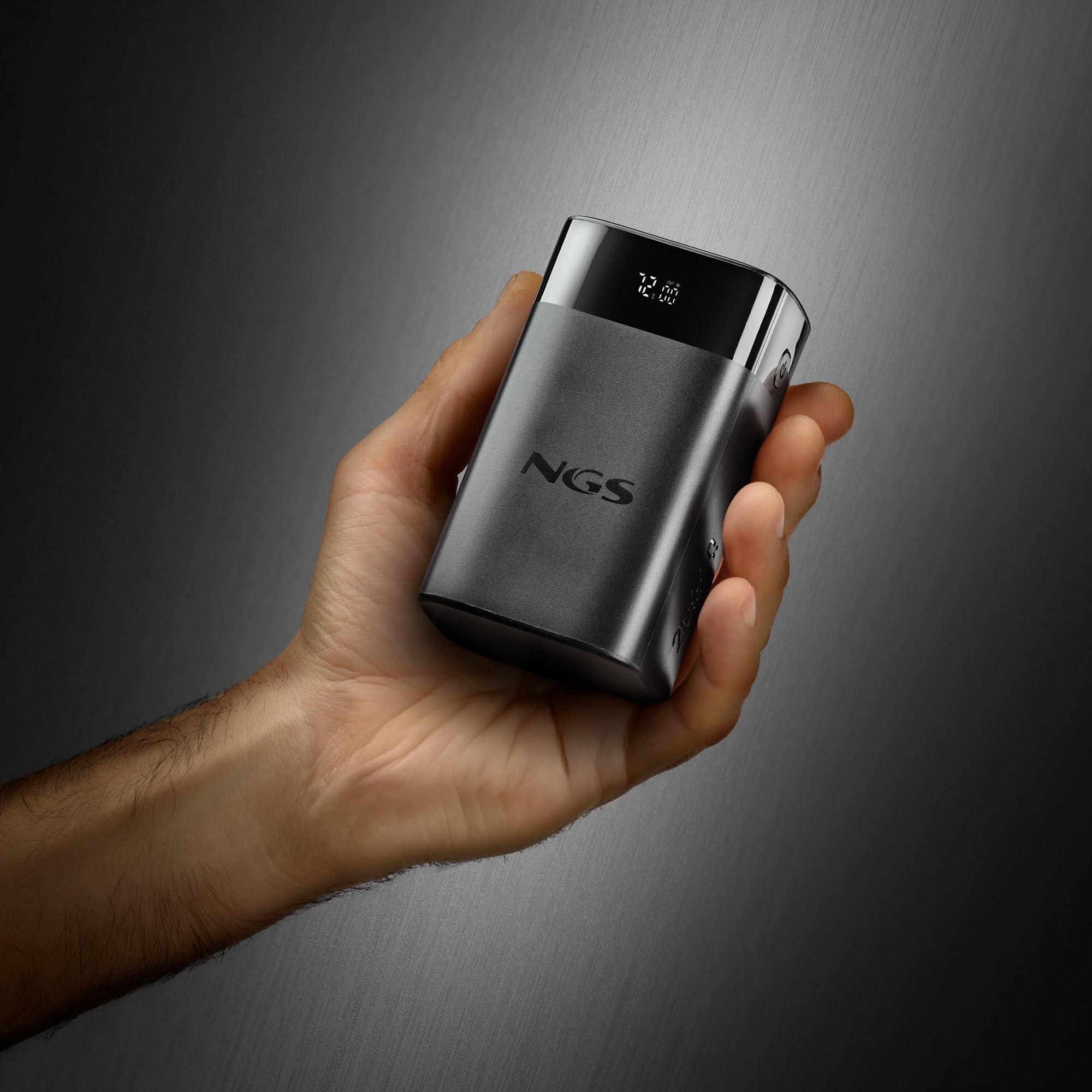NGS Twix 20 - Batería Portátil 20000mAh, 65W Carga Rápida, USB-C 20W y USB-A QC 22,5W, Pantalla LED Precisa, Compacta y Ligera, Compatible con iPhone, Samsung, Xiaomi, Huawei, Laptop