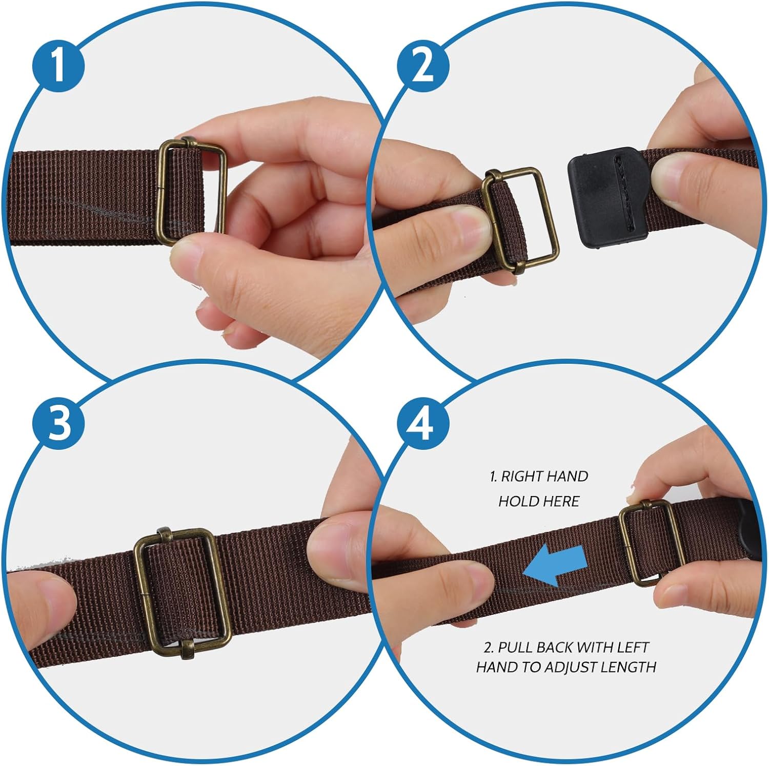 60 Pieces Metal Adjustable Slide Buckles,Metal Triglide Slides Rectangle - Image 6