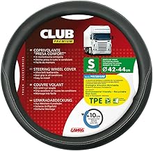 Lam98845var-306402 – Premium Soft Leather TPE Steering Wheel Cover Black Size 42-44 cm