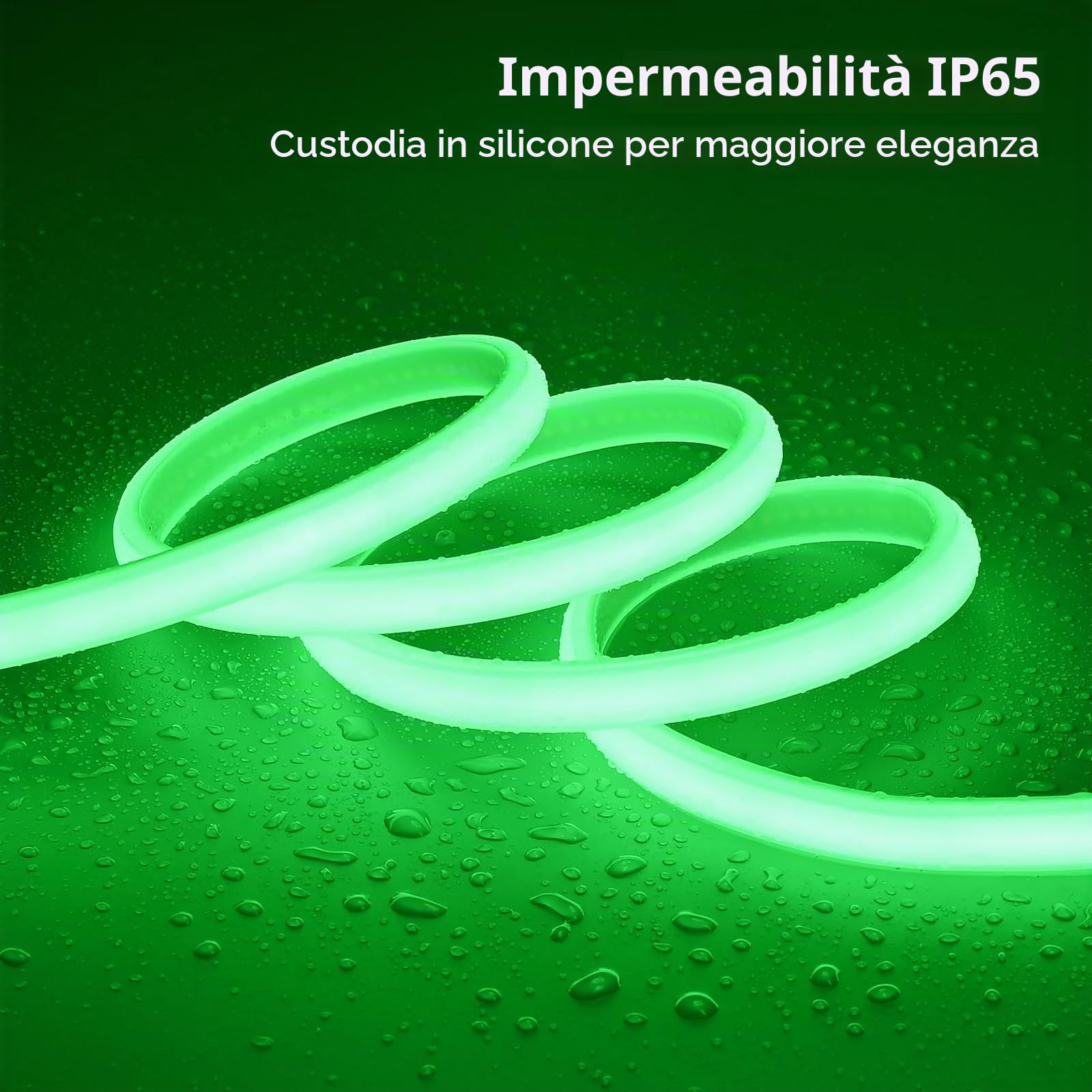 BENLUN Striscia LED COB 230V Esterno Impermeabile 20 metri, Luci LED 220V | Verde Strisce LED da Esterno Alta Luminosità 200W 288LEDs/m IP65 per Camera da letto, Cortile, Giardino, Gaming