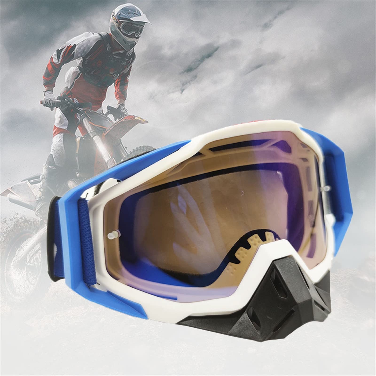 DieffematicHXJ Gogle narciarskie Goggles Motorcycle Goggles Mask Windproof Protection Outdoor Climbing Cycling Sports Scooter Ski Glasses (Color : 2)