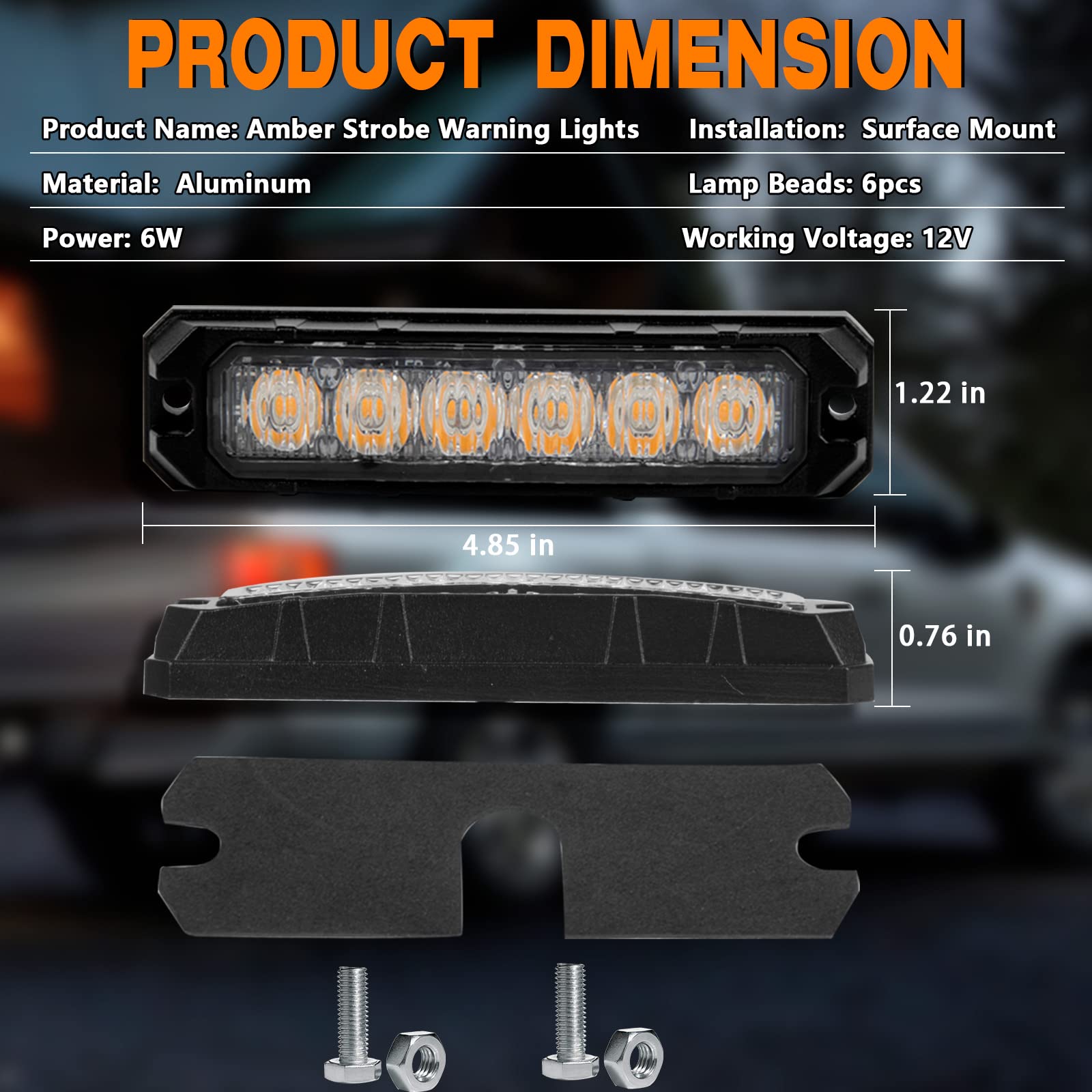 Led staaf 4w e27 d3h19cm amber