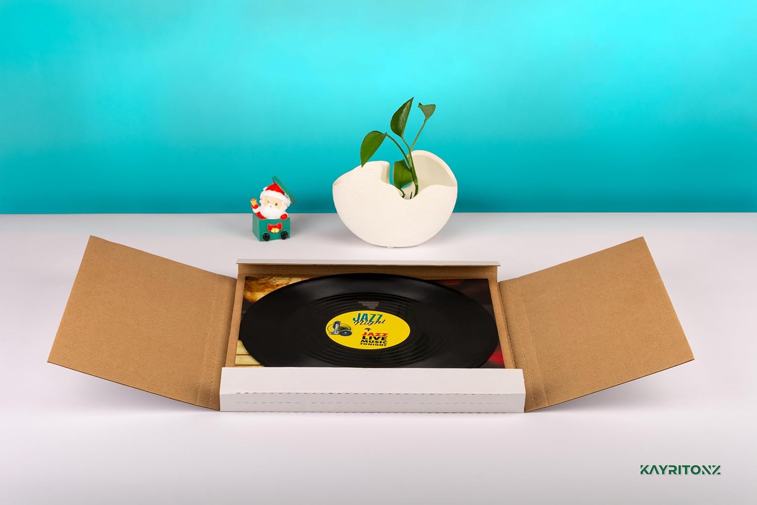 Vinyl Record Mailers, 12.8"L x 12.8"W x 1"D Corrugated Cardboard Album Shipping Boxes for Mailing Packaging Moving Storage, with Fragile Stickers, White, 15 Pack