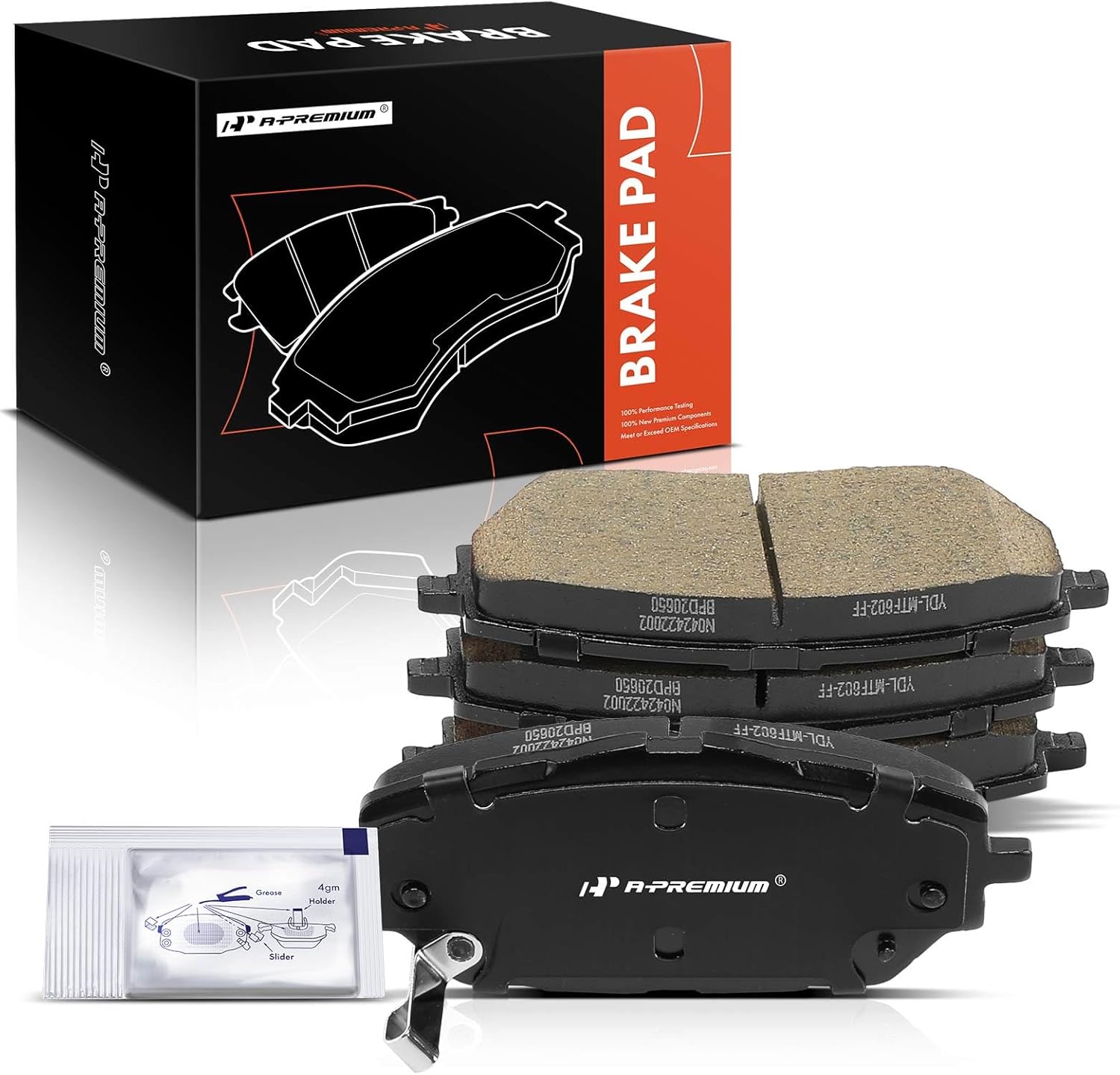 A-Premium Front Ceramic Brake Pads Set Compatible with Toyota Models - C-HR CHR 2018 2019 2020 2021 2022, 4-Pack