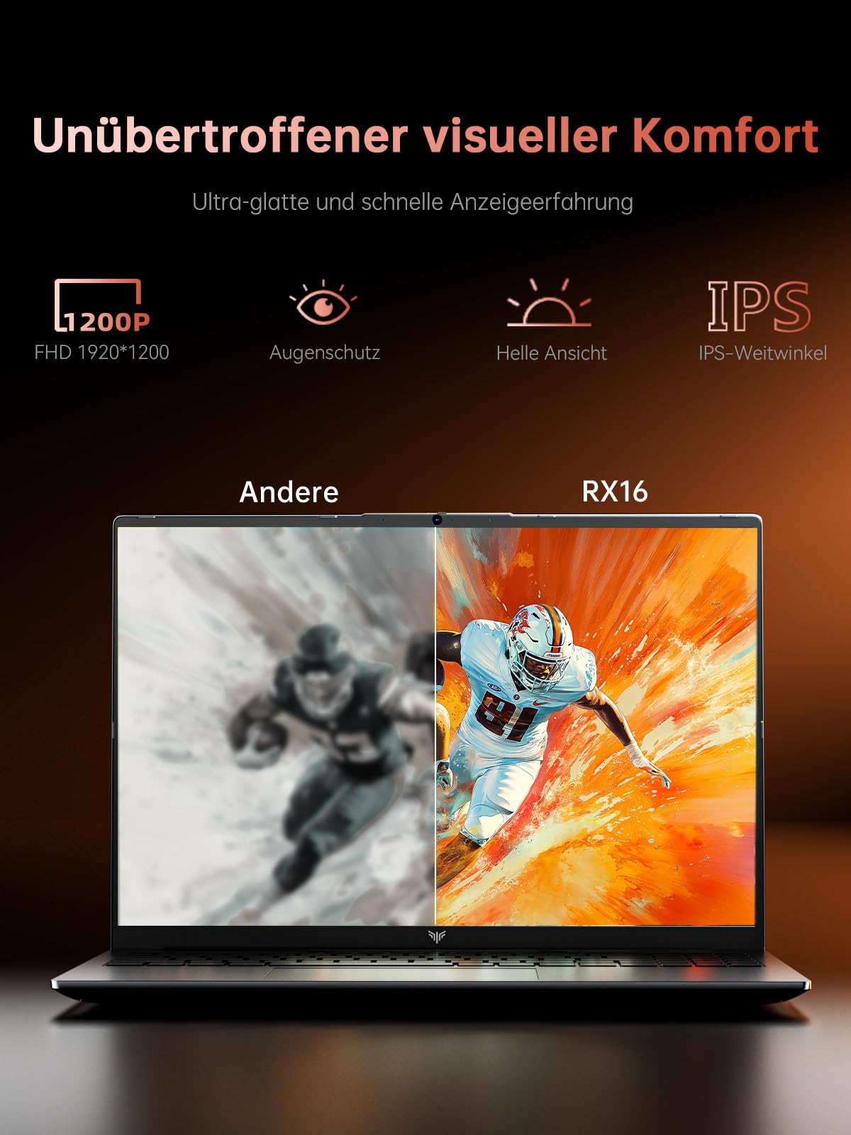 ACEMAGIC Laptop da gioco - Display FHD da 16 pollici con processore AMD Ryzen 7 H255 (meglio di I7-11800H) fino a 4,9 GHz, 16 GB di RAM DDR5 4800 MHz, SSD da 512 GB, laptop da gioco