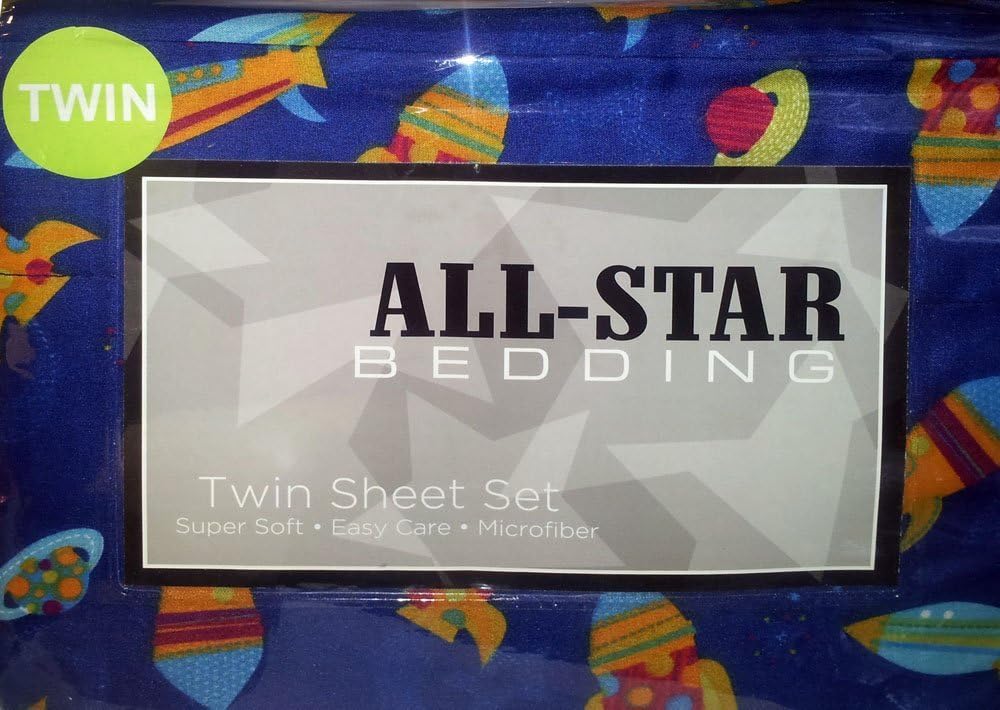 All-Star Bedding Spaceship Microfiber Sheet Set, Twin Size