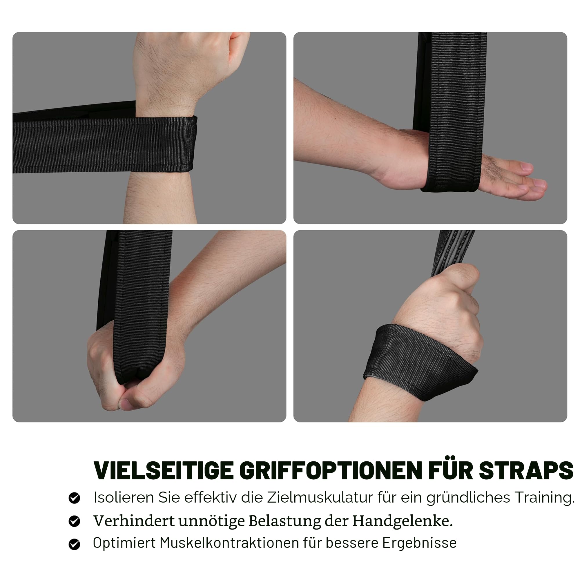 Vulken Trizepsseil-Kabelbefestigung, zwei Größen in einem, extra langes Zugseil, Trizeps-Verlängerungsgurte, Fitnessgerät, Griffe für Trainingsbänder zu Hause (L)
