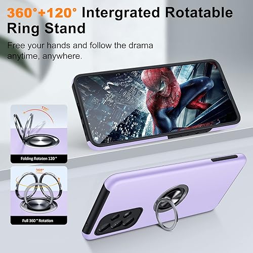 Miniatura 3 de JAME Funda para Samsung A53 0.18 oz, Galaxy A53 0.18 oz Funda con funda protectora a prueba de golpes con soporte giratorio para Samsung Galaxy A53