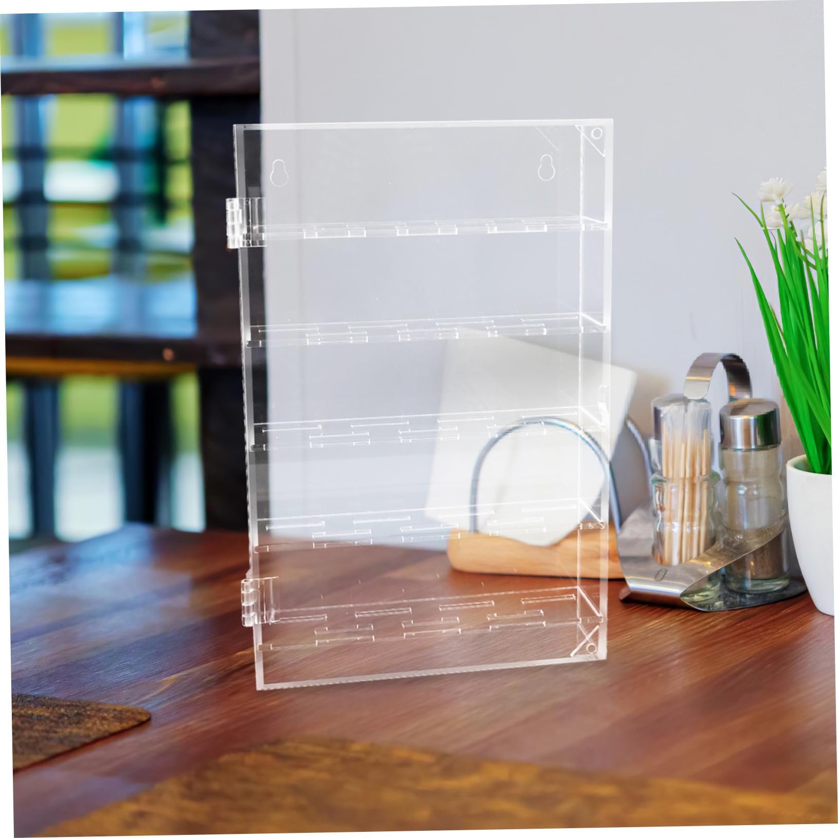 TOYANDONA Vitrina para Monedas de Colección Transparente de Acrílico Caja de Exhibición para Monedas Desafío y Fichas de Póker Capacidad para Protección Antipolvo y Cerradura de Seguridad