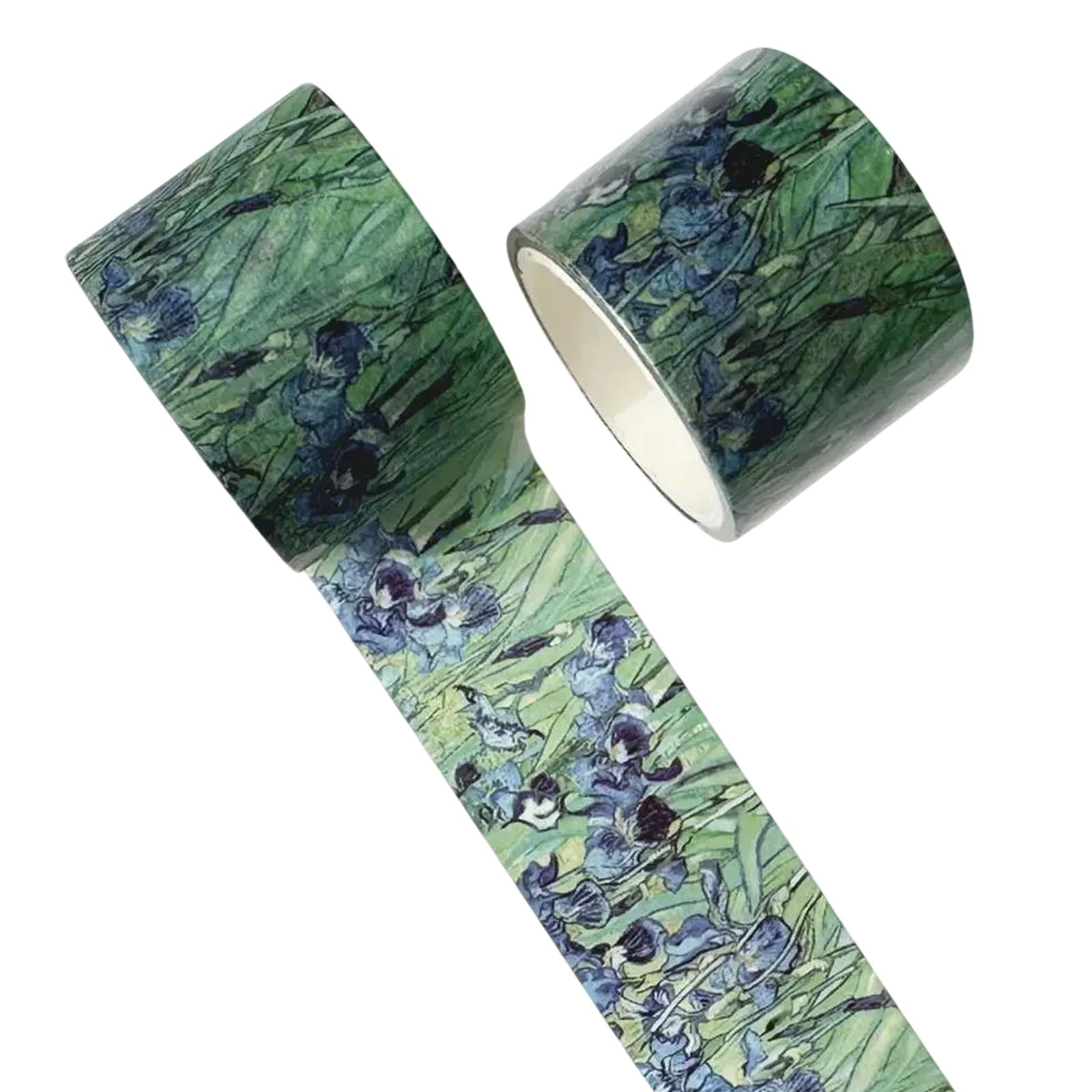 Xjdzineq Oil Painting Pattern Tape for Art Craft 30mm Wide Scrapbooking Aesthetic Masking for Journal Album Packaging Journal