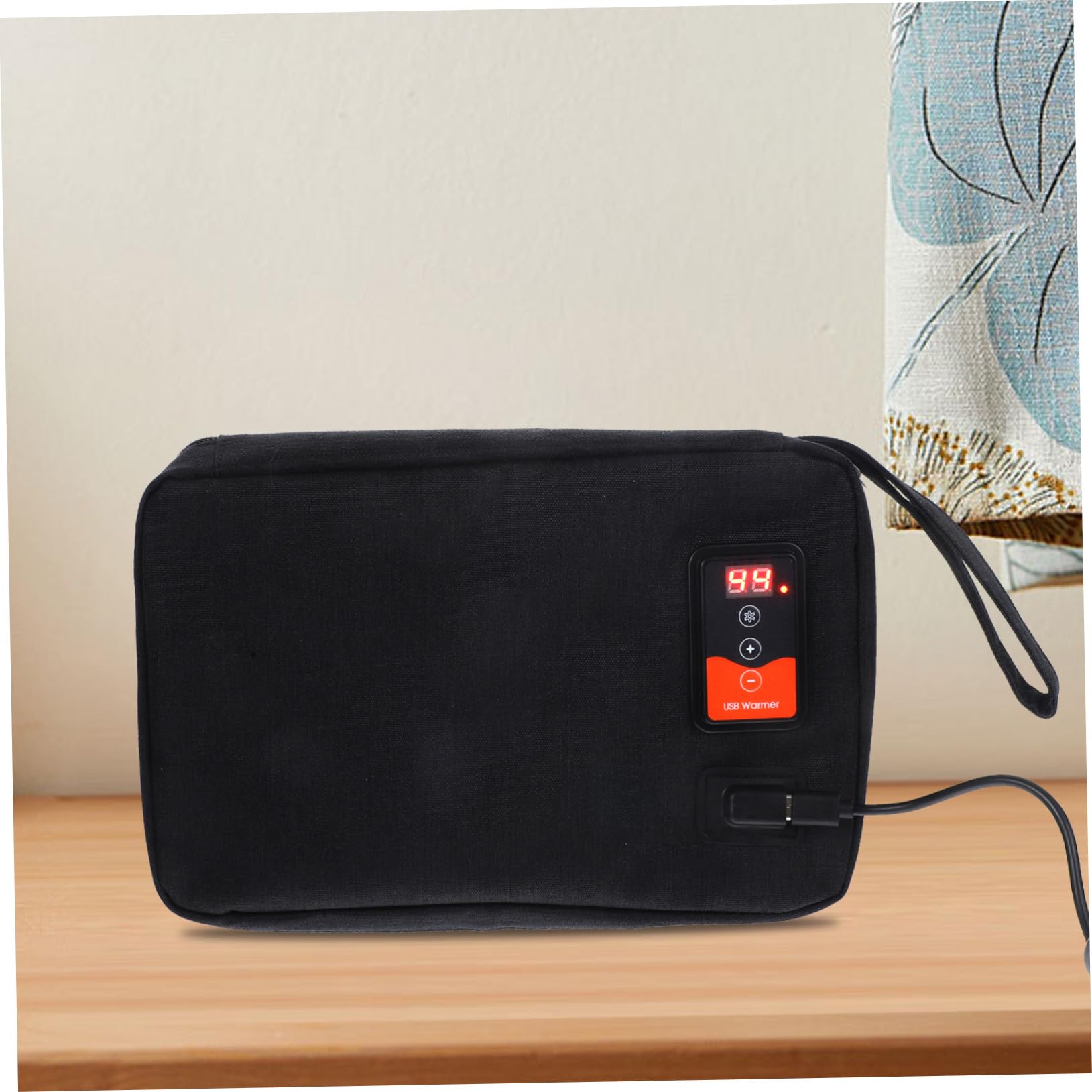 USB Feuchttuchwärmer für Babys, Tragbarer Wärmespender Schwarz | Indoor und Outdoor, Kapazität für 20–80 Einmal Wischtücher, Neopren mit Polyester und Elektrischen Elementen