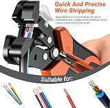 Wire Stripper, Preciva Automatic Cable Stripper and Cutter Tool Electrical for 0.2-6mm² Wires, Self Adjustable Electrican Wire Crimping Tool kit - 2